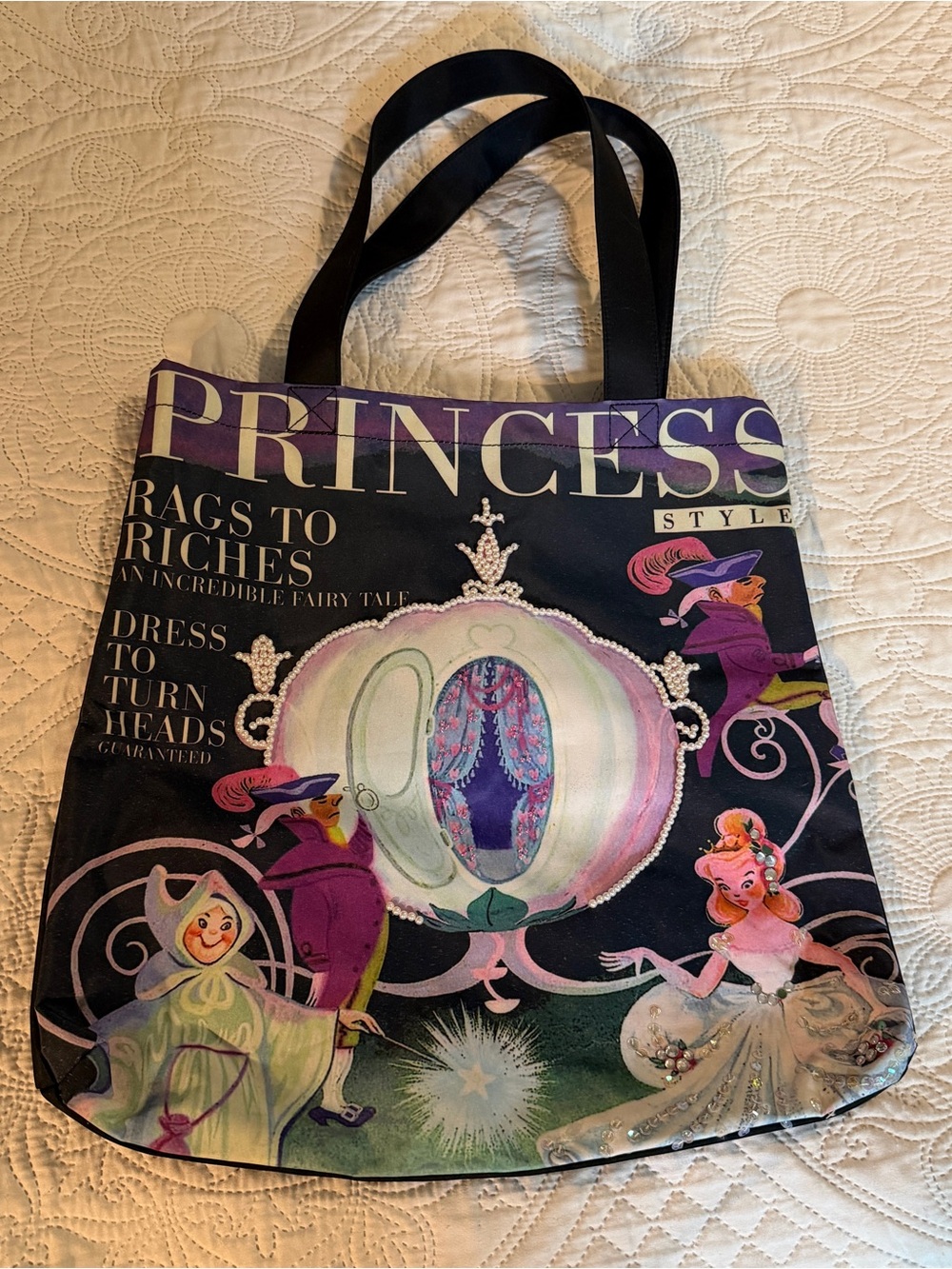 Disneystore Princess Style Illustrated Tote Bag